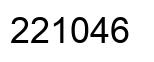 Number 221046 black image