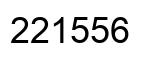 Number 221556 black image