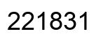 Number 221831 black image