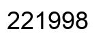 Number 221998 black image