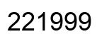 Number 221999 black image