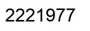 Number 2221977 black image