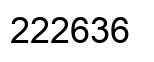 Number 222636 black image
