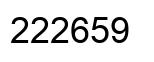 Number 222659 black image