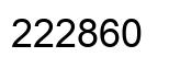 Number 222860 black image