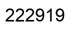Number 222919 black image
