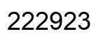 Number 222923 black image
