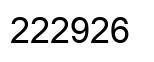 Number 222926 black image