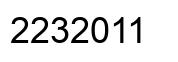 Number 2232011 black image