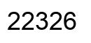 Número 22326 imagen negro
