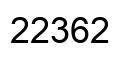 Number 22362 black image