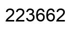 Number 223662 black image