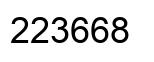 Number 223668 black image