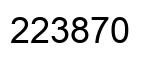 Number 223870 black image