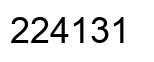 Number 224131 black image