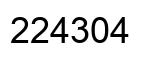 Number 224304 black image