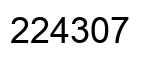 Number 224307 black image