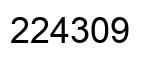 Number 224309 black image