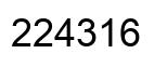 Number 224316 black image