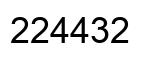 Number 224432 black image