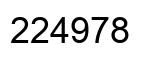 Number 224978 black image