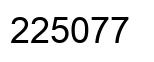 Number 225077 black image