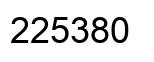 Number 225380 black image
