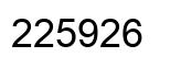 Number 225926 black image