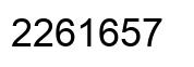 Number 2261657 black image