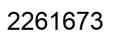 Number 2261673 black image