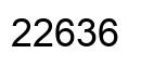 Number 22636 black image