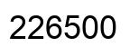 Number 226500 black image