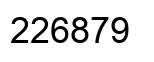 Number 226879 black image