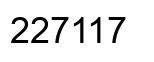 Number 227117 black image