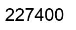 Number 227400 black image