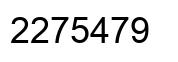 Number 2275479 black image