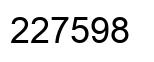 Number 227598 black image