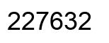 Number 227632 black image