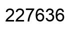 Number 227636 black image