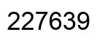 Number 227639 black image
