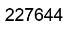Number 227644 black image