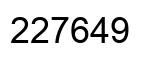 Number 227649 black image