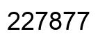Number 227877 black image