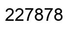 Number 227878 black image
