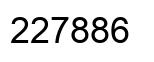 Number 227886 black image
