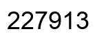 Number 227913 black image
