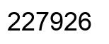 Number 227926 black image