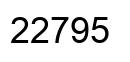 Number 22795 black image