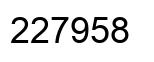 Number 227958 black image