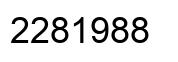 Number 2281988 black image